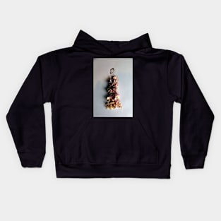 Lady with a stock petal dress Kids Hoodie